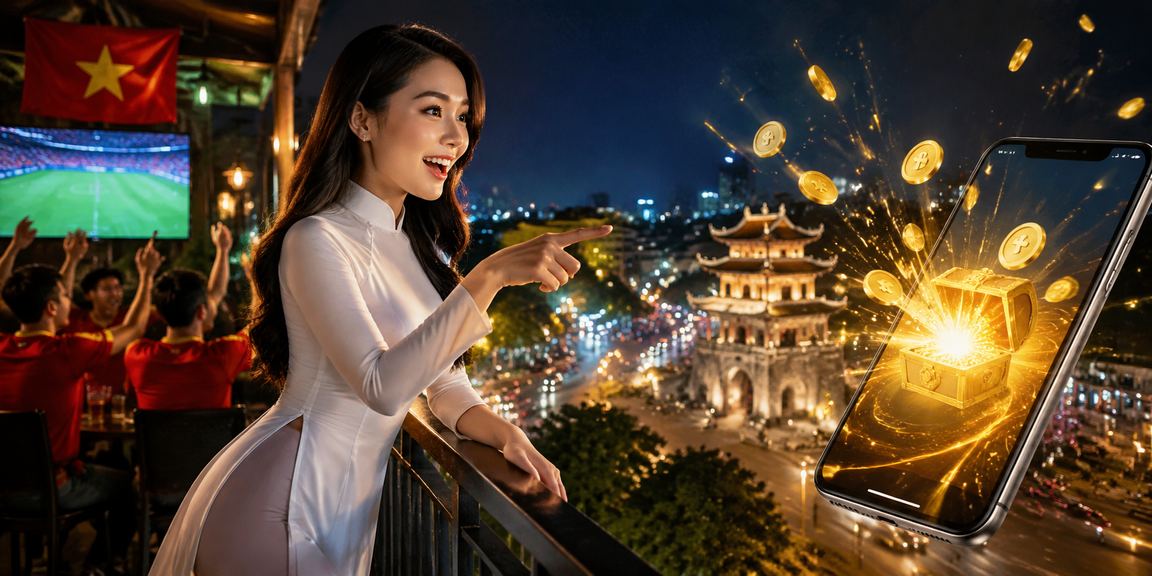 Phụ nữ Hà Nội mặc áo dài tra cứu kết quả xổ số và nạp tiền trực tuyến trên điện thoại