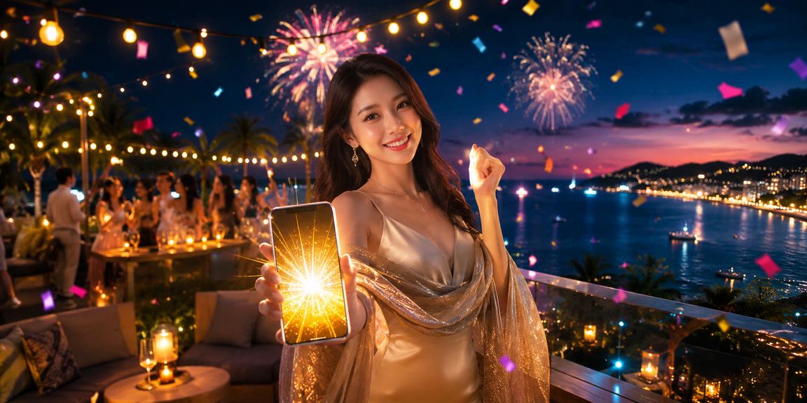 Du khách tại bãi biển Phú Quốc đăng ký tài khoản và nhận thưởng xổ số trực tuyến